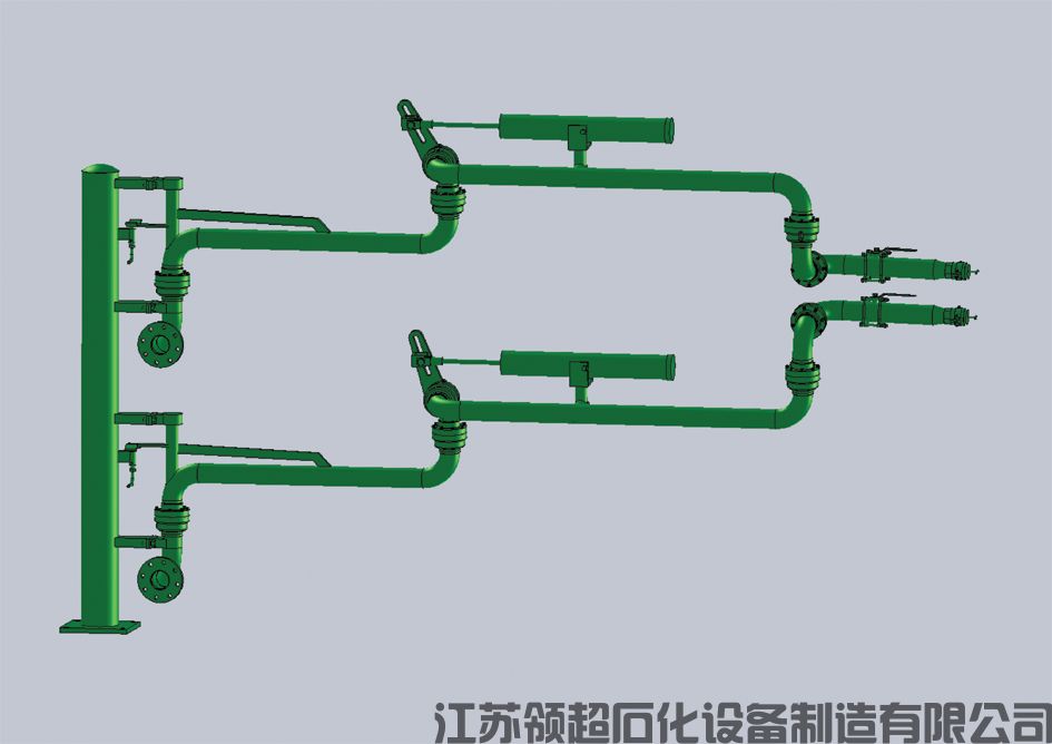 陕西西安客户定制采购的一批AL2543汽车底部密闭装卸鹤管（底部装卸臂）已通过物流发往使用现场(1)